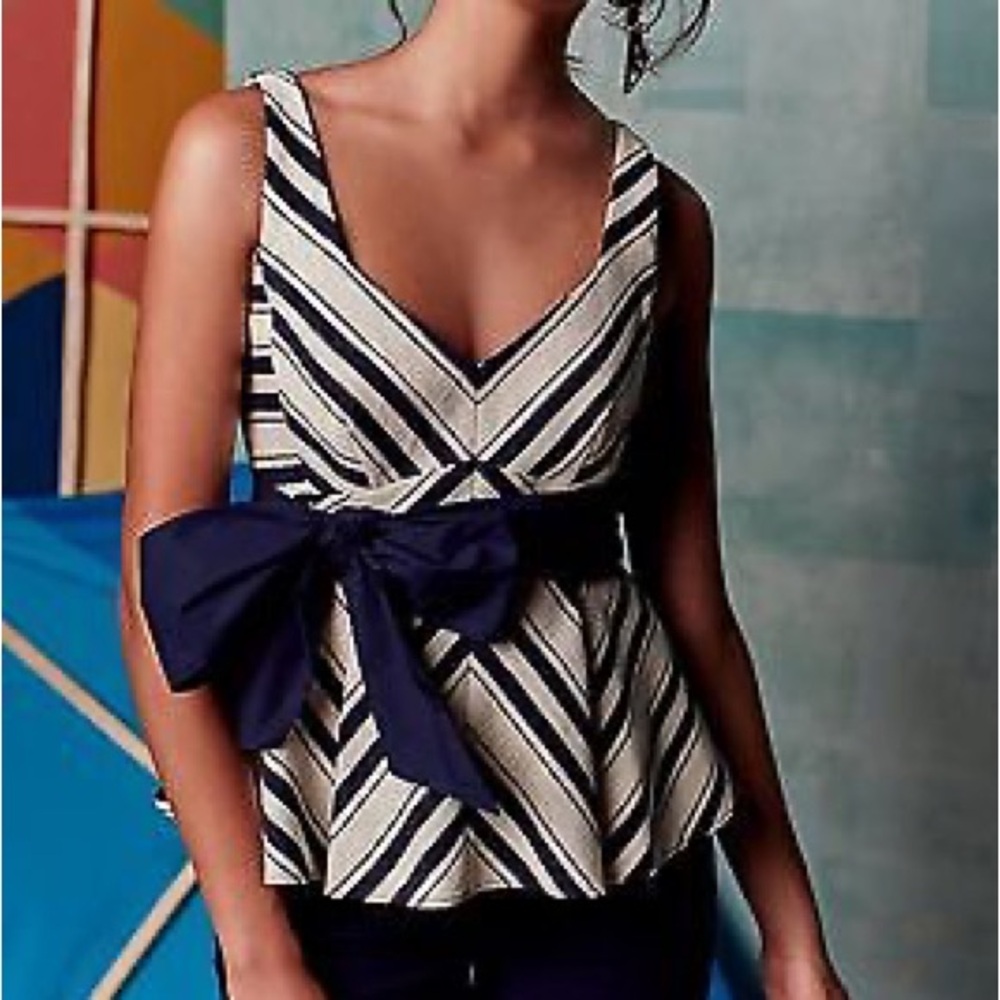Maeve Peplum Chevron Top sz. 6